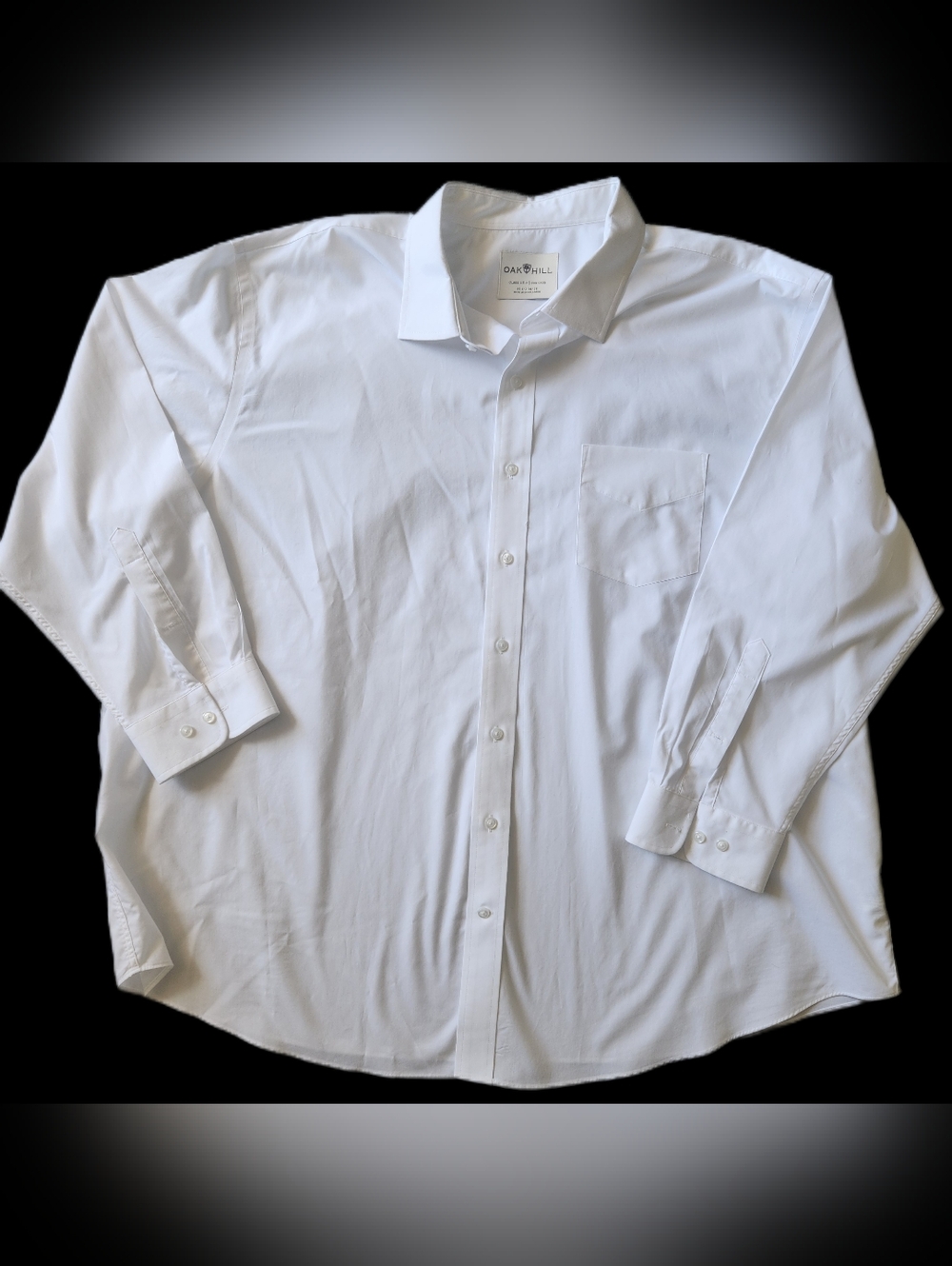 Men's Classic White LS Dress Shirt Big And Tall Formal Or Casual Button